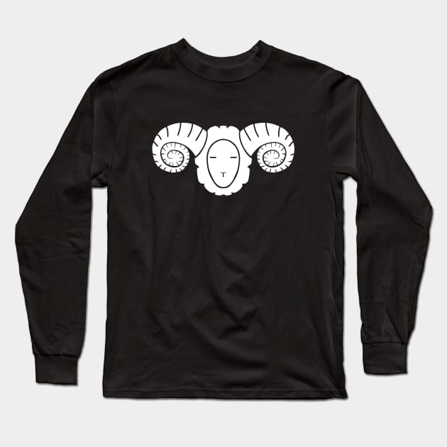 Aries Symbol Long Sleeve T-Shirt by ZRM 